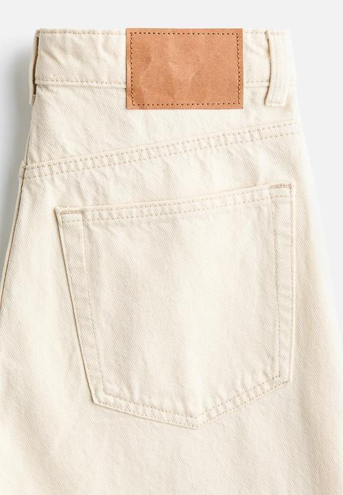H&M - Wide high jeans - light beige