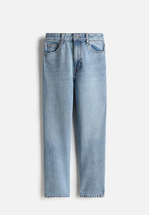H&M - Mom slim fit high waist ankle jeans - light denim blue