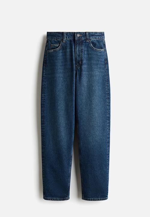 H&M - Mom slim fit high waist ankle jeans - denim blue