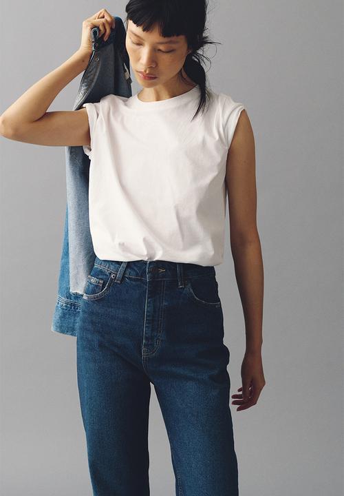 H&M - Mom slim fit high waist ankle jeans - denim blue