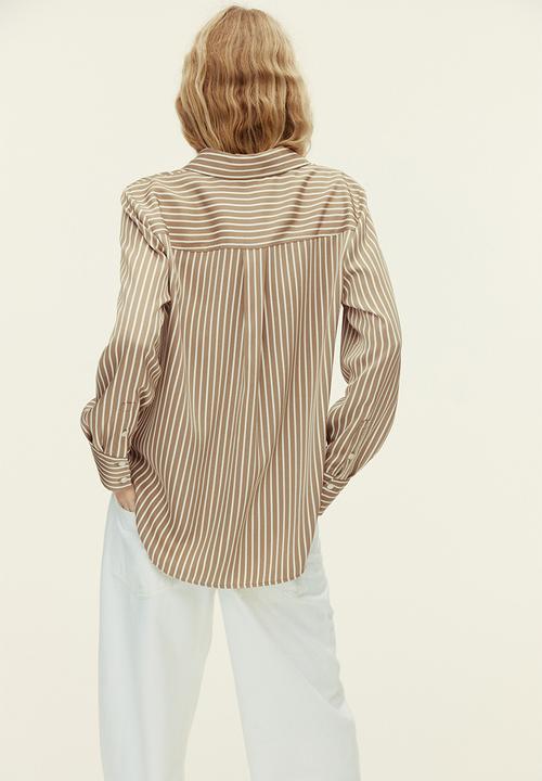 H&M - Shirt - beige/striped
