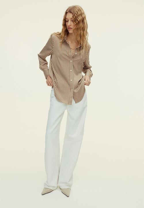 H&M - Shirt - beige/striped