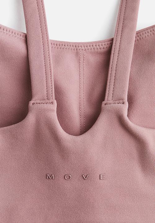 H&M - Medium support sports bra with softmove - antique rose