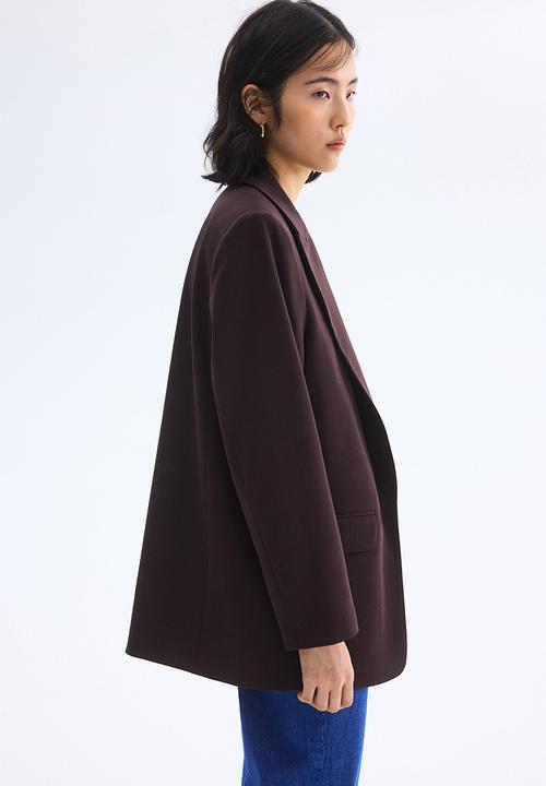 H&M - Throw-on blazer - dark brown