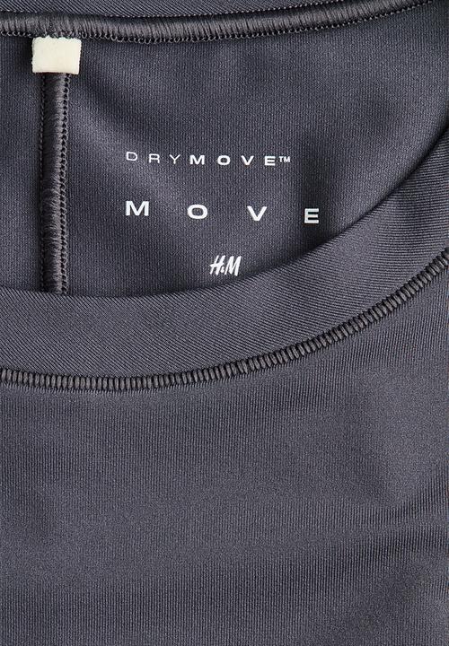 H&M - Sports top with drymove? - dark grey