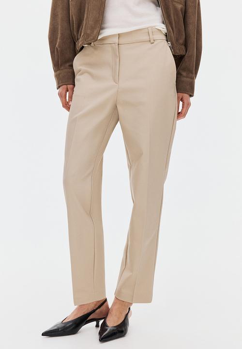 H&M - Cigarette trousers - light beige