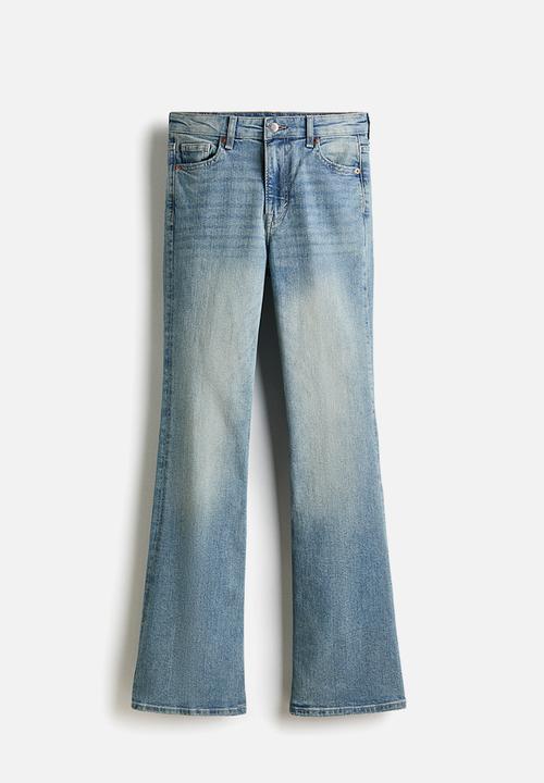 H&M - Flared high jeans - light denim blue