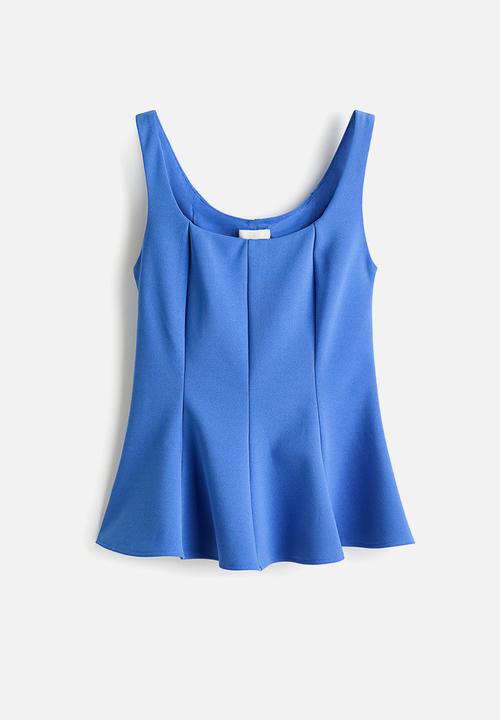 H&M - Peplum vest top - blue