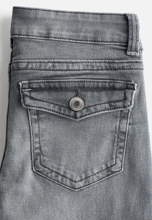 H&M - Flared low jeans - denim grey