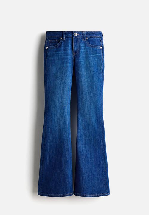 H&M - Flared low jeans - denim blue