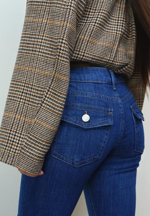 H&M - Flared low jeans - denim blue