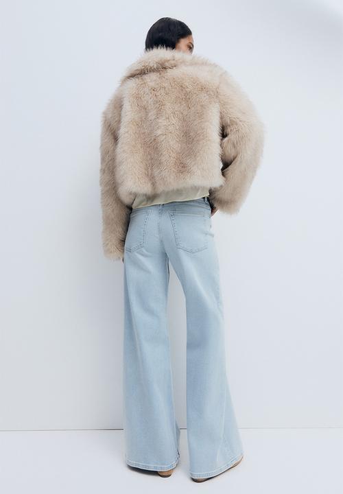 H&M - Wide high jeans - light denim blue