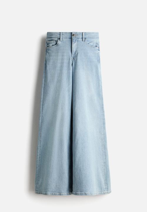 H&M - Wide high jeans - light denim blue