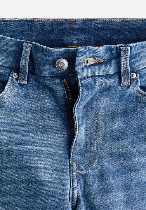 H&M - Wide high jeans - washed denim blue