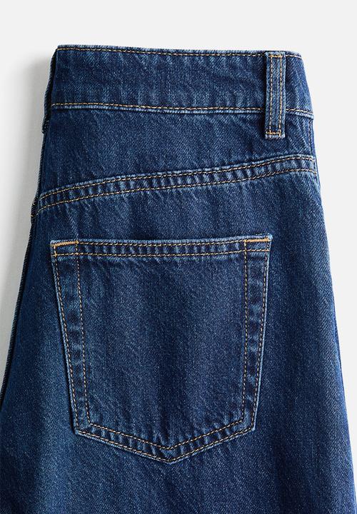 H&M - Wide ultra high jeans - dark denim blue