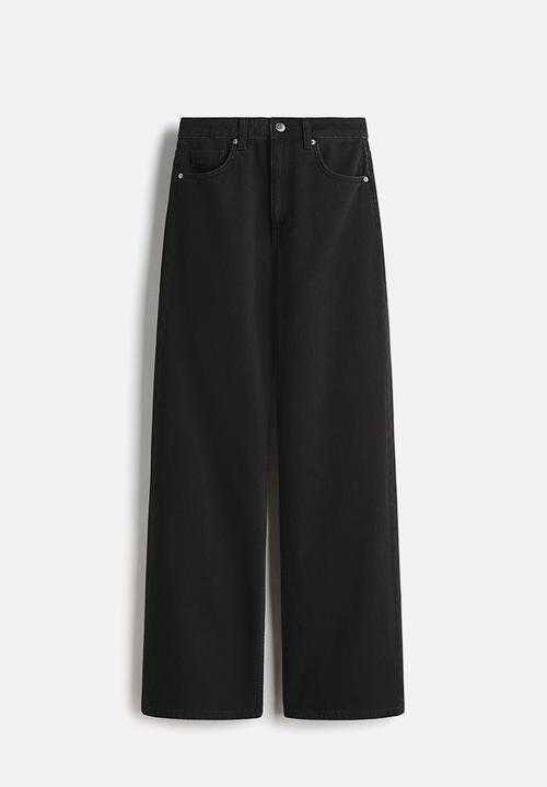 H&M - Wide ultra high jeans - denim black