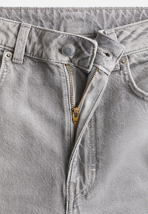H&M - Wide ultra high jeans - light denim grey
