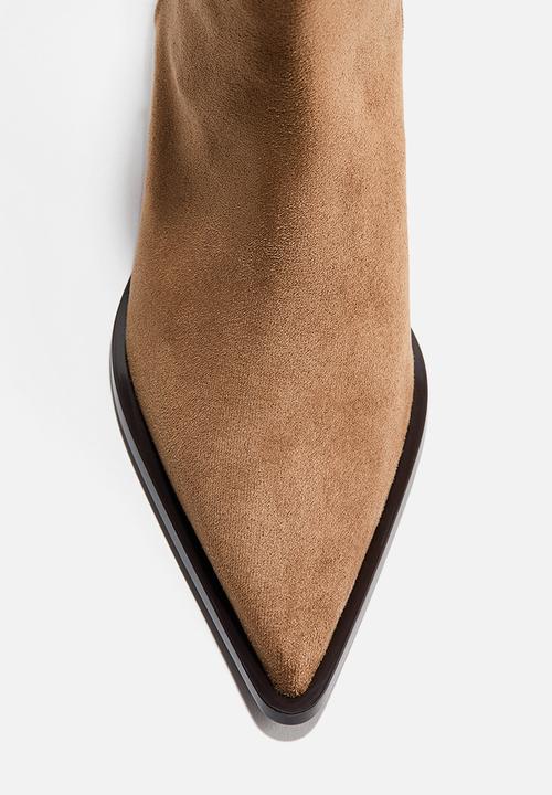 H&M - Pointed-toe ankle boots - dark beige