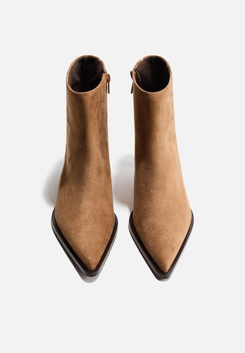 H&M - Pointed-toe ankle boots - dark beige