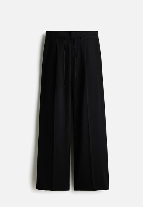 H&M - Tailored drawstring trousers - black