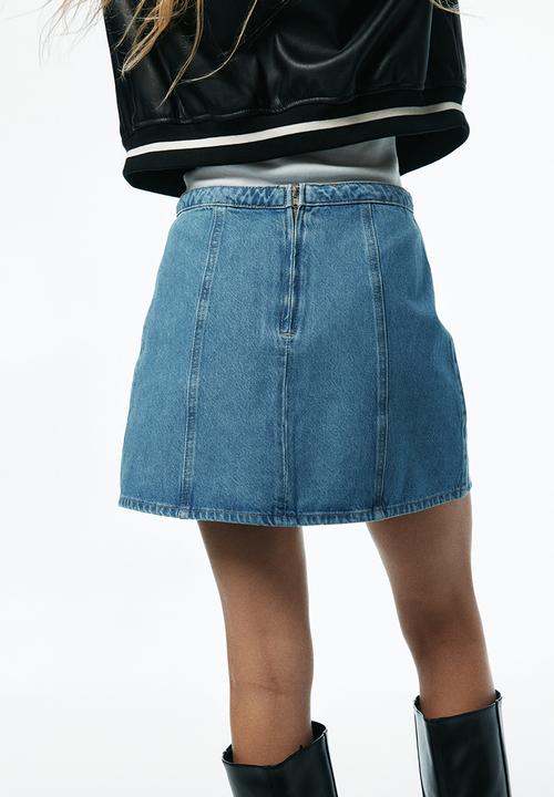 H&M - A-line mini skirt - denim blue