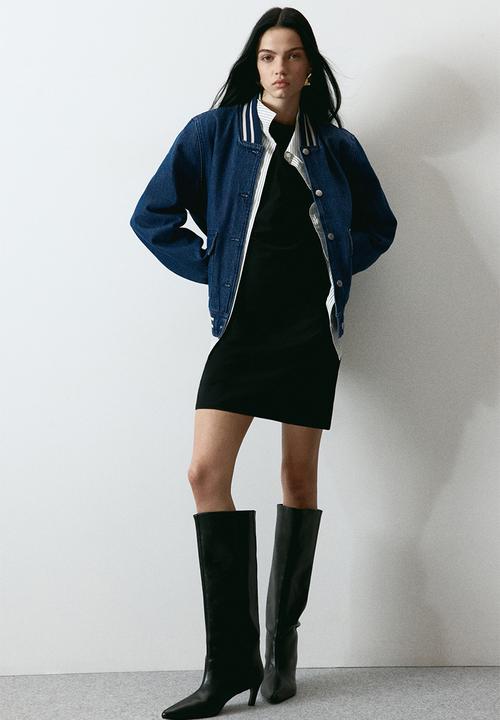 H&M - Denim baseball jacket - dark denim blue