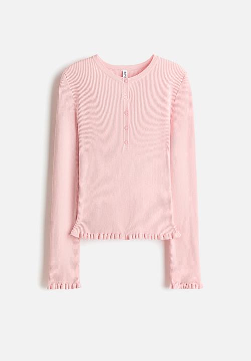H&M - Rib-knit top - pink