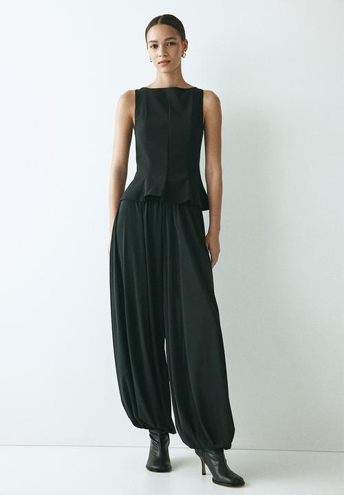 H&M - Tailored peplum top - black