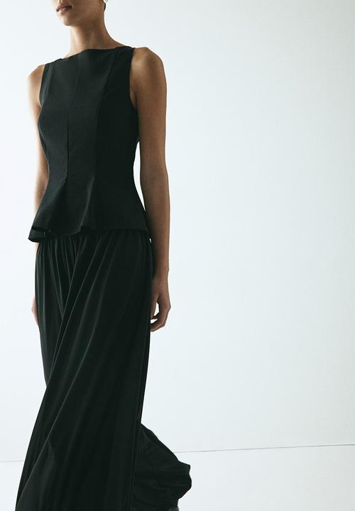 H&M - Tailored peplum top - black