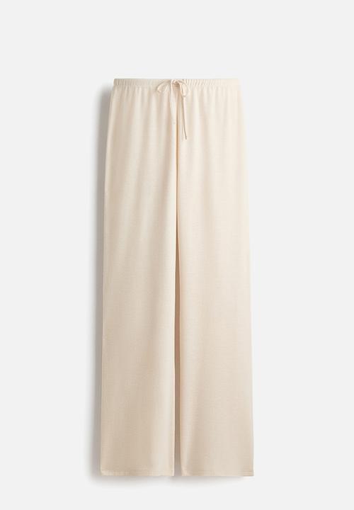 H&M - Fine-knit trousers - light beige