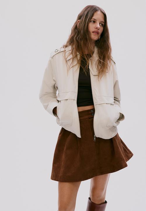 H&M - Collared twill jacket - light beige