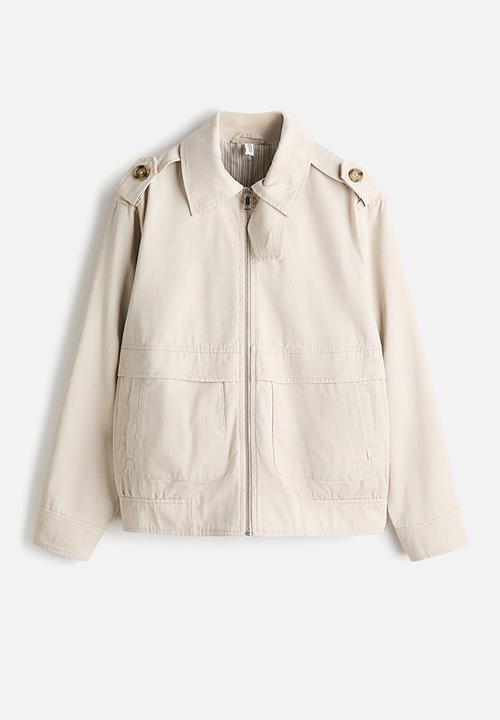H&M - Collared twill jacket - light beige