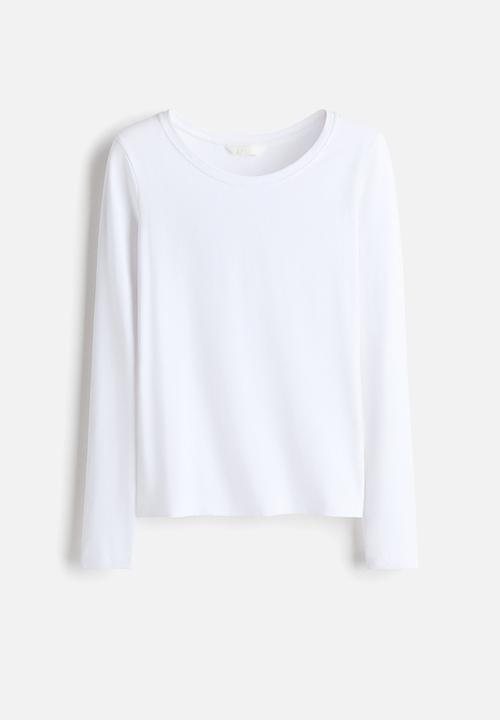 H&M - Fitted cotton top - white