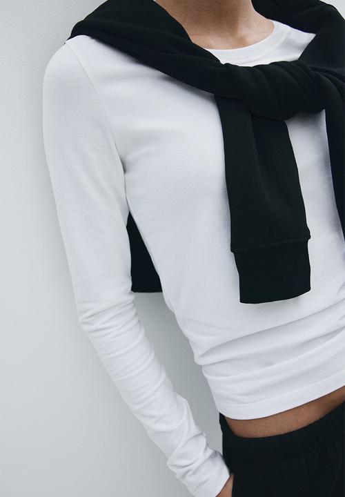 H&M - Fitted cotton top - white