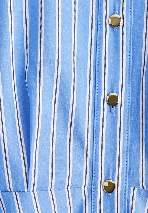H&M - Shirt dress - blue/striped