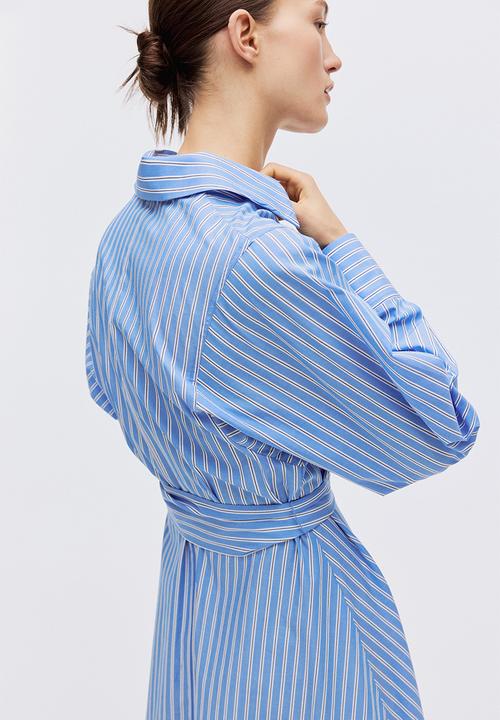 H&M - Shirt dress - blue/striped