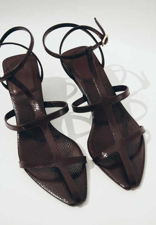 H&M - Heeled sandals - dark brown