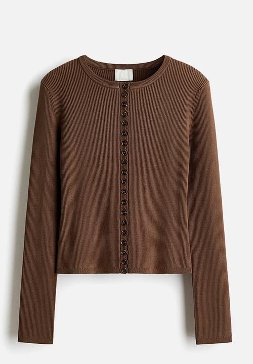 H&M - Ribbed cardigan - brown
