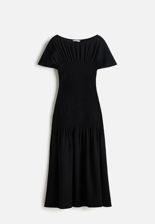 H&M - Smocked-detail dress - black