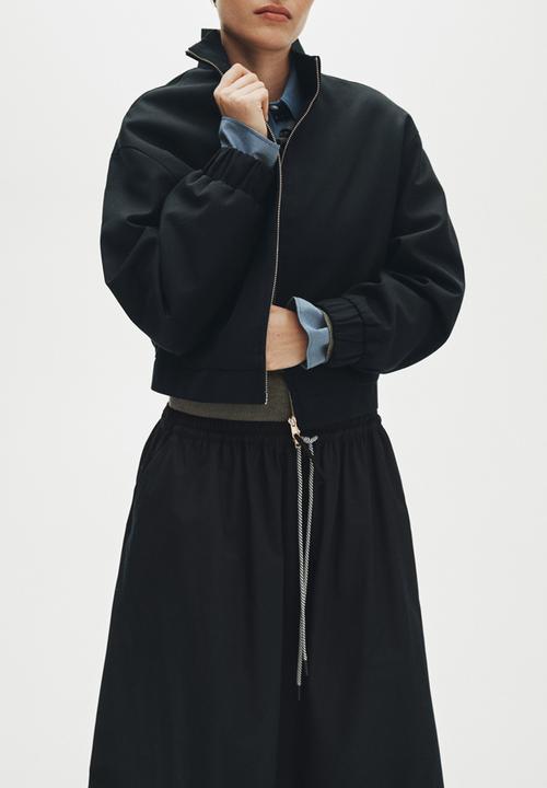 H&M - Cotton drawstring skirt - navy blue
