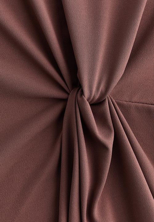 H&M - Twist-detail top - dark mole