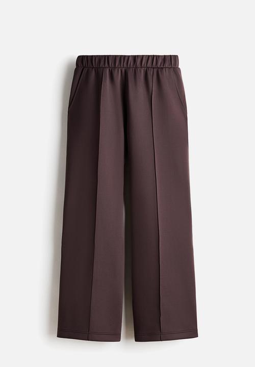 H&M - Crease-front pull-on trousers - truffle grey