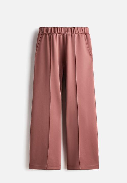 H&M - Crease-front pull-on trousers - old rose