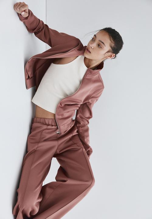H&M - Crease-front pull-on trousers - old rose
