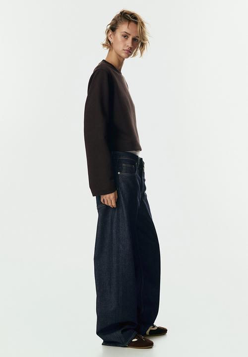 H&M - Short interlock top - dark brown