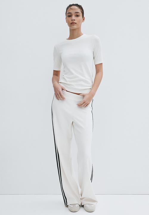 H&M - Ribbed t-shirt - cream