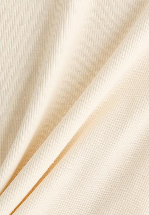 H&M - Ribbed t-shirt - cream