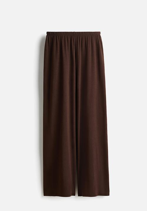 H&M - Relaxed fit wide yoga pants - warm brown