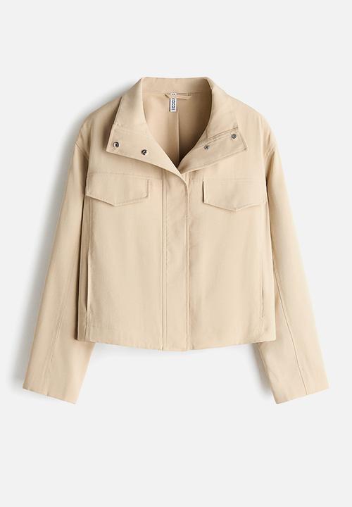 H&M - Funnel-collar jacket - light beige
