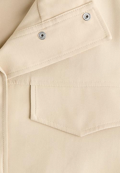 H&M - Funnel-collar jacket - light beige
